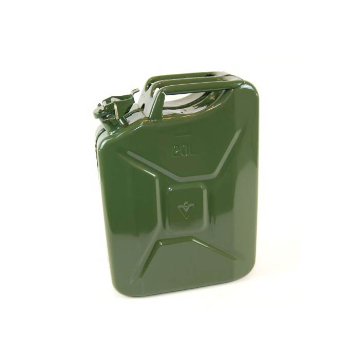 20 Liter / 5 Gallon (Olive Drab) Steel Wavian Jerry Can w/Spout
